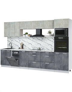 Кухонный гарнитур Интерлиния Мила Лайт 3.3-ПМ3