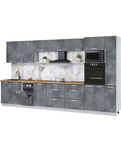 Кухонный гарнитур Интерлиния Мила Лайт 3.8-ПМ3