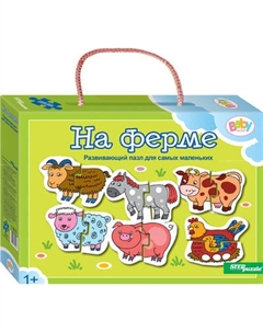 Развивающая игра Step Puzzle На ферме. Baby Step Step puzzle