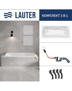 Ванна чугунная Lauter Regina 21014162 / 160x75 с сифоном 21Y11022