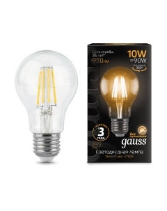 Лампа Gauss Filament А60 10W 930lm 2700К Е27 / 102802110