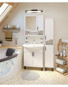 Тумба с умывальником Runo Марсель 65 + Классик 65