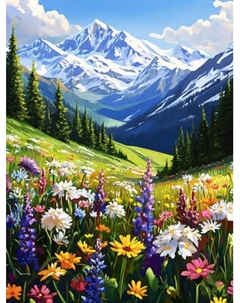 Набор алмазной вышивки Феникс+ Альпийские луга / 71368 Feniks