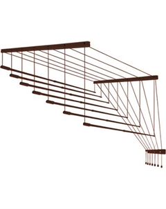 Сушилка для белья Comfort Alumin Group Потолочная Алюминиевая Chocolate Premium 7 прутьев 2.1м Comfort alumin group