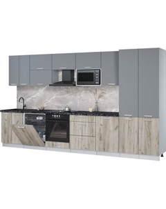 Кухонный гарнитур Интерлиния Мила Лайт 3.7-ПМ2