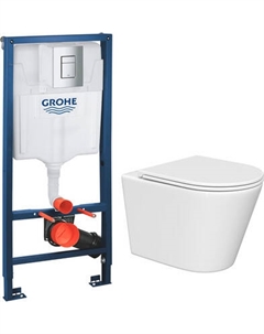 Унитаз подвесной с инсталляцией Lauter Longer 2110822 + GROHE Rapid SL 38772001 с кнопкой