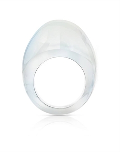 LALIQUE Кольцо-Кабошон Opale (бело-серый) Lalique crystal