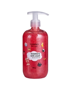 Гель для душа с блестками Strawberry with Cream 450 Yummmy