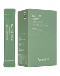 Маска для лица успокаивающая ночная в саше с экстрактом чайного дерева Tea Tree Biome Calming Sleeping Pack Farmstay