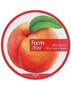 Крем для лица и тела с экстрактом персика многофункциональный Real Peach All-In-One Cream 300 Farmstay