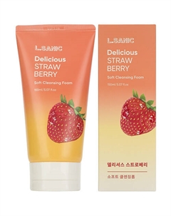Пенка для умывания Очищающая с экстрактом клубники Delicious Strawberry Soft Cleansing Foam 150 L’sanic