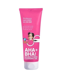 Гель для умывания лица "AHA+BHA! DOUBLE POWER CLEANSING GEL" с AHA- и BHA-кислотами 120 Professor skingood