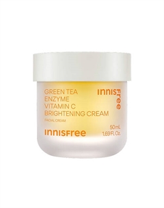 Обновляющий крем с витамином С и энзимами зеленого чая для выравнивания тона кожи Green Tea Enzyme Vitamin C Brightening Cream 50 Innisfree