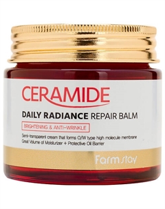 Крем-бальзам для лица укрепляющий c керамидами Ceramide Daily Radiance Repair Balm 80 Farmstay