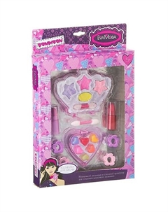 Набор декоративной косметики Eva Moda Корона с тенями для век, помадами, блесками для губ Bondibon