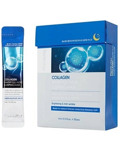 Маска для лица ночная с коллагеном Collagen Water Full Moist Sleeping Mask 20 Farmstay