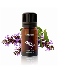 Эфирное масло Шалфей мускатный 100% натуральное против выпадения волос и от акне 10 Roz mary