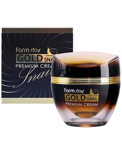 Крем для лица премиальный с золотом и муцином улитки Gold Snail 50 Farmstay