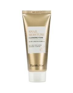 Пенка для лица очищающая увлажняющая с муцином улитки Snail Moisture Cleansing Foam 100 Farmstay