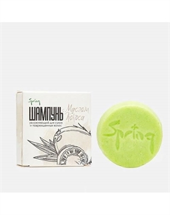 Твердый шампунь увлажняющий с маслом кокоса для сухих и поврежденных волос 50 Spring