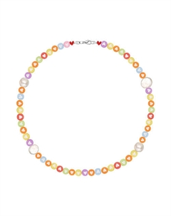 Колье из разноцветных сердечек и жемчуга Maniovich.am