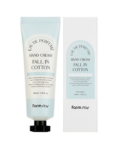 Крем для рук парфюмированный с экстрактом хлопка Fall in Cotton Hand Cream 100 Farmstay