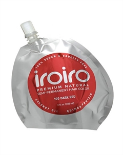 Семи-перманентный краситель для волос 100 DARK RED Темно-красный 236 Iroiro