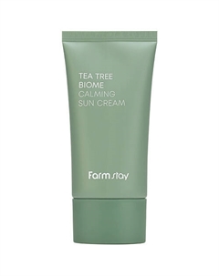 Крем для лица солнцезащитный с экстрактом чайного дерева Tea Tree Biome Calming Sun Cream SPF50+/PA++++ 50 Farmstay