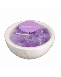 Свеча в гипсовой чаше МЕЛАНЖ аромат "Лаванда" Home interiors