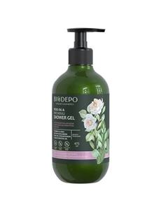 Гель для душа с эфирными маслами розы и пачули Shower Gel With Rose And Patchouli Essential Oils 475 Biodepo