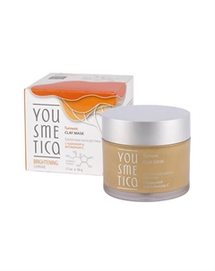 Каолиновая маска для лица с куркумой и витамином С Facial Mask With Turmeric and Vitamin C 50 Yousmetica
