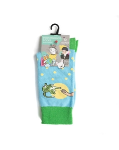 Носки унисекс PW708 голубой/зеленый/желтый Oemen