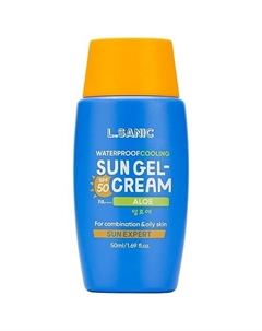 Гель-крем для лица солнцезащитный водостойкий матирующий с экстрактом алоэ SPF 50/PA++++ 50 L’sanic