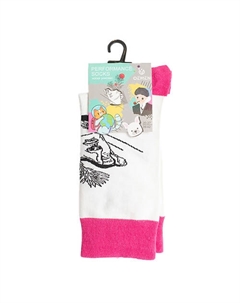 Носки унисекс PM406 белый/ярко-розовый Oemen