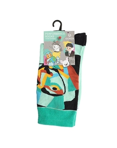 Носки хлопковые унисекс PM408 мятный/чёрный Oemen