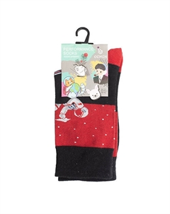 Носки унисекс PM409 черный/красный Oemen