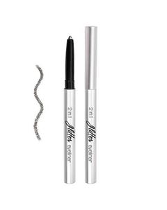 Тени для век, карандаш Glitter eyeliner 2in1 sparkling gray Lavelle collection