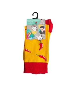 Носки унисекс PM396 жёлтый/красный Oemen