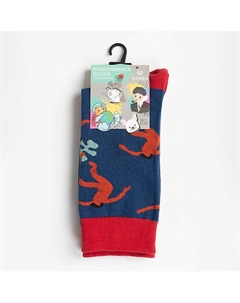 Носки унисекс PW709 синий/красный Oemen