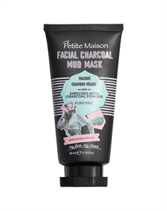 Грязевая маска для лица с древесным углем FACIAL CHARCOAL MUD MASK 80 Petite maison