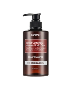 Шампунь для кожи головы с кофеином Цветок вишни Cherry Blossom 500 Kundal