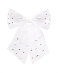 Заколка для волос баретте с бантом и бусинами Monte vita