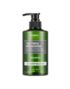 Шампунь для волос очищающий Цветок вишни Tea Tree & Macadamia Shampoo 500 Kundal