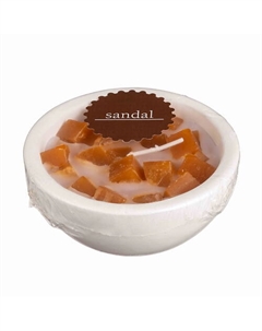 Свеча в гипсовой чаше МЕЛАНЖ аромат "Сандал" Home interiors