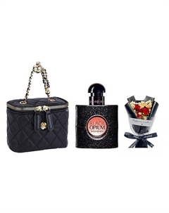 Парфюмерный набор Black Opium +Букет+Сумка Yves saint laurent