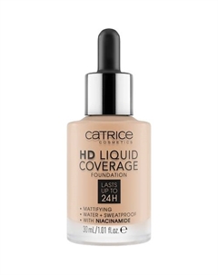 Тональная основа с матовым финишем HD Liquid Coverage Foundation 010 Catrice