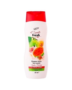 Крем-гель для душа Гуава и Гибискус с соком гуавы Exotic Fresh 500 Витэкс