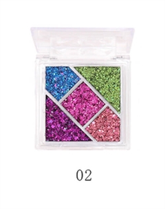 Тени для век "Heavy Metal Glitter" 5 цветов Farres