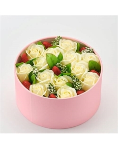 Мыло ручной работы Цветочная композиция из роз и клубники 250 Skuina