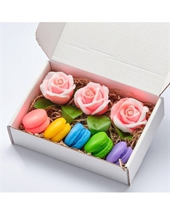 Мыло ручной работы Розы и макаруны 210 Skuina